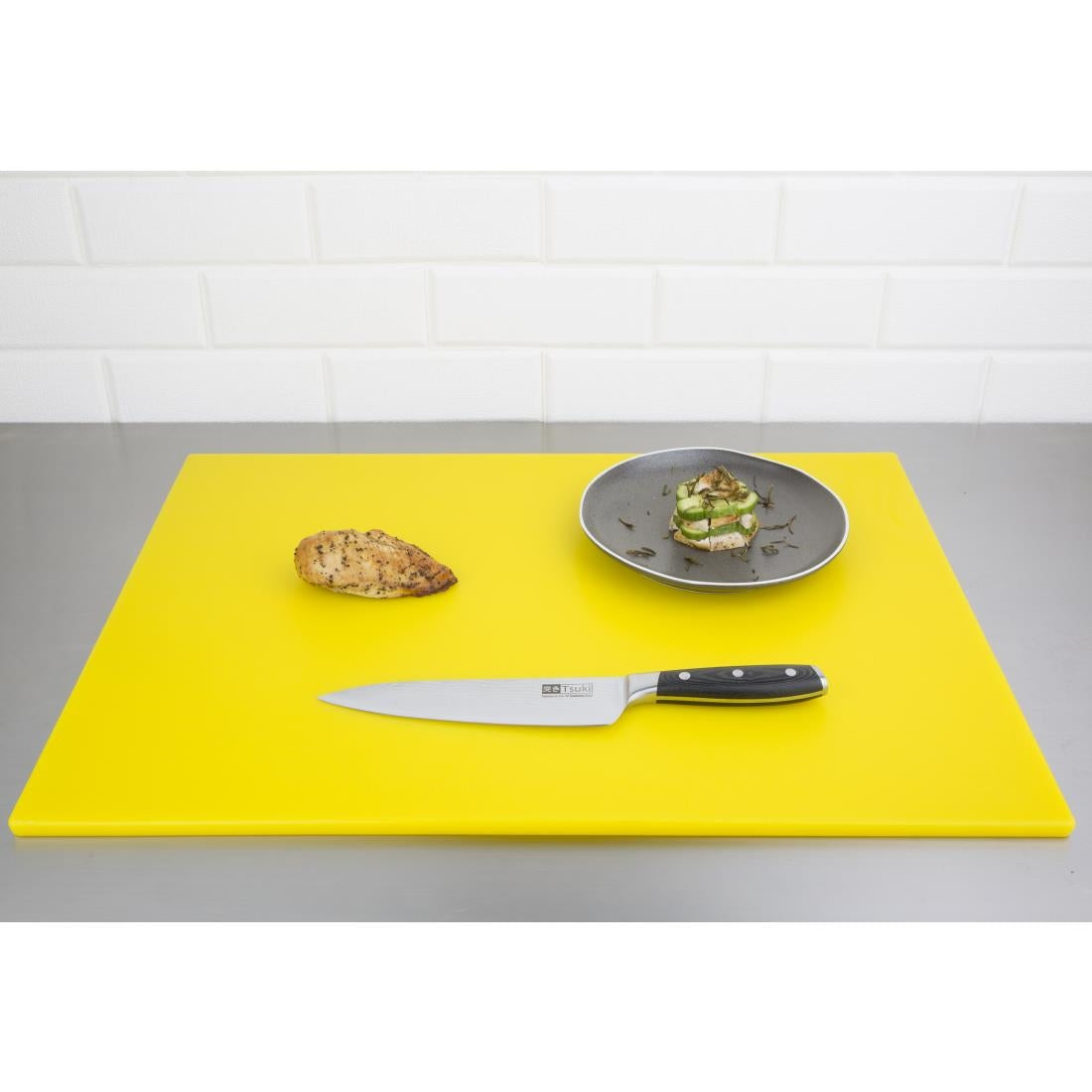 Grande planche à découper basse densité Hygiplas jaune — HC883