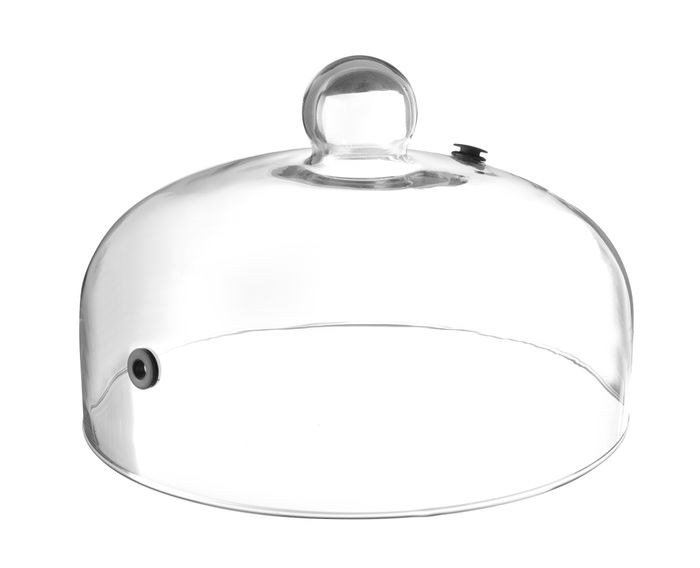 Glazen stolp met ventilatieopening, HENDI, Serveerstolp, ⌀260x(H)175mm — 199664