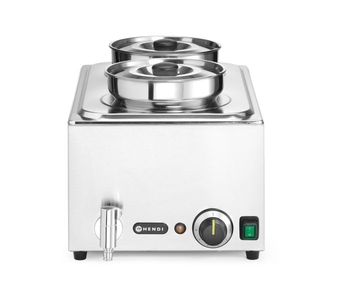 Set : Bain-marie Ranger + 2 bacs de 4L avec couvercle, HENDI, GN (H)150mm, 8L, 230V/1000W, 604x332x(H)315mm — 201473