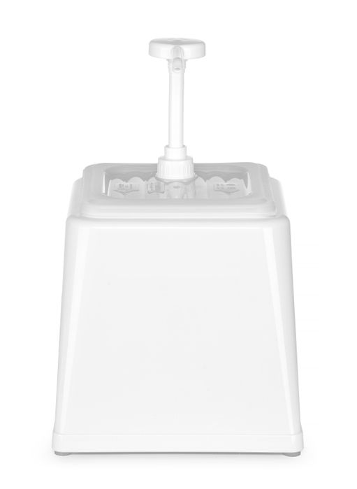 Sausdispenser met pomp, HENDI, 2,5L, Wit, 230x210x(H)327mm — 203545