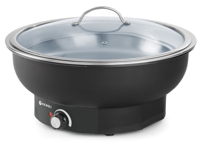 Chafing dish elektrisch Tesino, HENDI, Kitchen Line, 6,8L, 230V/500W, ⌀405x(H)240mm — 204832