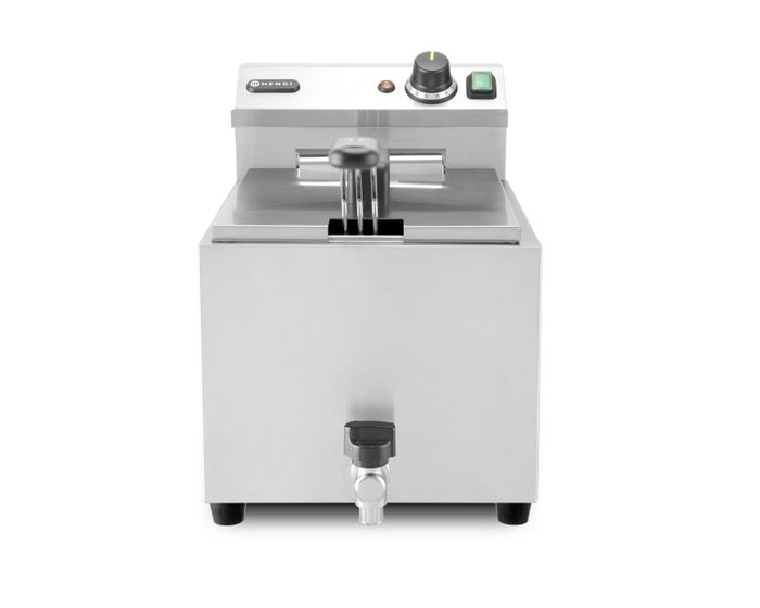 Friteuse XL avec robinet de vidange, HENDI, Profi Line, 10L, 400V/6600W, 300x585x(H)377mm — 209424