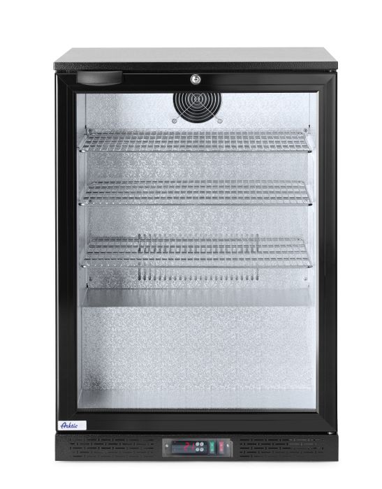 Arrière de bar simple porte, Arktic, 105L, Noir, 220-240V/120W, 600x530x(H)865mm — 226568