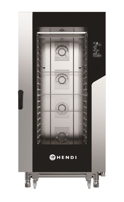 Contact combi-stoomoven 20 niveaus GN 1/1, HENDI, 400V/31000W, 930x1035x(H)1900mm — 229613