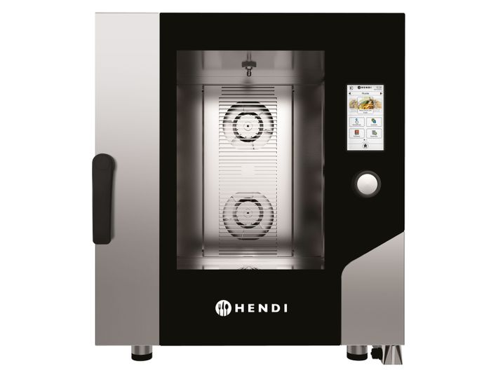 Convectiestoomoven – Touch 7 x GN 1/1, elektrisch, met directe stoom en een aanraakscherm, HENDI, 400V/11400W, 730x784x(H)850mm — 229637