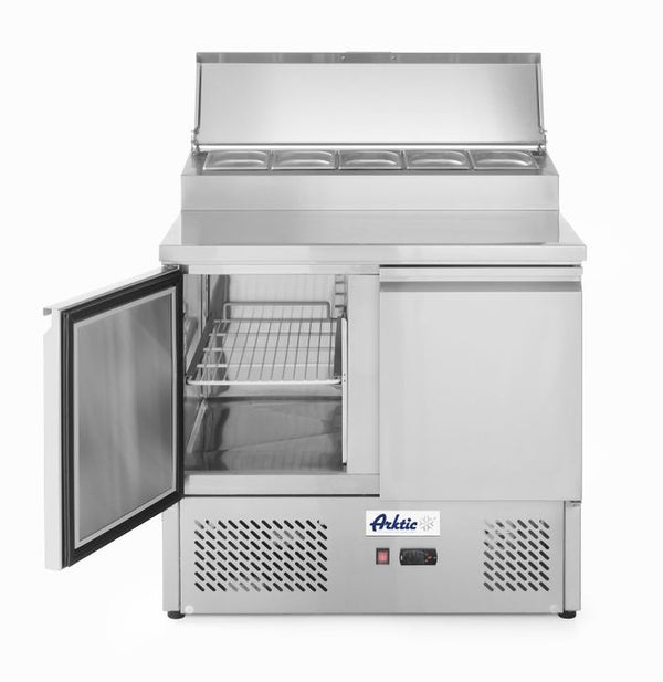 Saladette 2 portes avec vitrine réfrigérée GN surélevée 300L, Arktic, 169L, 230V/310W, 700x915x(H)1030mm — 232880