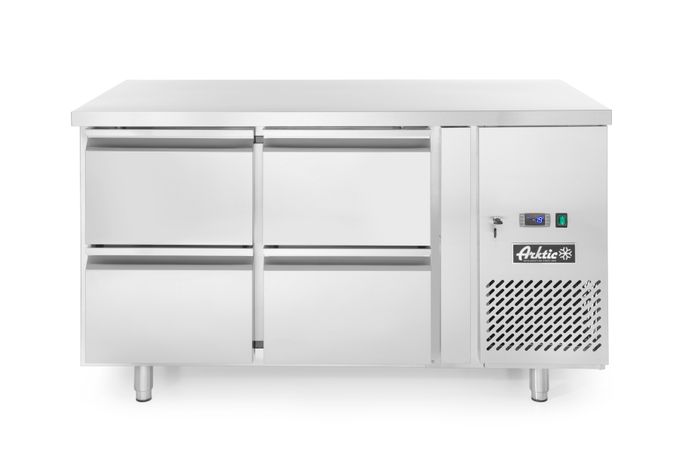 Réfrigérateur comptoir, 4 tiroirs, Arktic, Profi Line, 90L, 230V/250W, 1360x700x(H)755mm — 233764