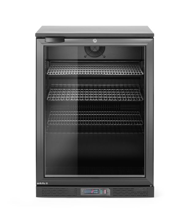 Arrière de bar simple porte, Arktic, 105L, Noir, 230V/120W, 600x530x(H)870mm — 236864