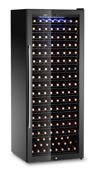 Wijnkoeler, 1 zone, 224 flessen, Arktic, 542L, Zwart, 685x700x(H)1833mm — 237144