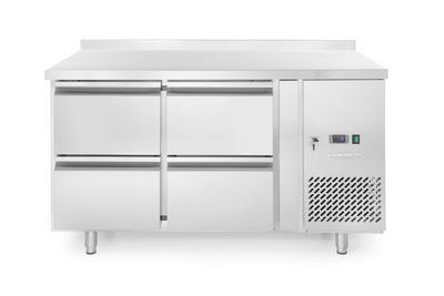 Koelwerkbank, 4 laden, Arktic, Profi Line, 90L, Zilver, 230V/250W, 1360x700x(H)840mm — 238318