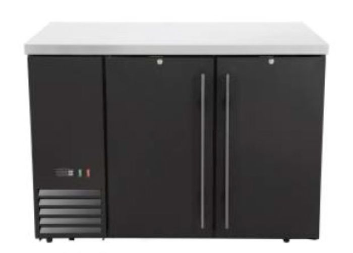 Arrière de bar réfrigéré, portes pleines, Arktic, 4 étagères, 283L, Noir, 230V/185W, 1217x631x(H)865mm — 241394