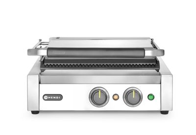 Contactgrill Panini, HENDI, Zilver, 220-240V/2200W, 430x375x(H)216mm, Rechthoekig — 263549