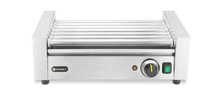 Worstenroller grill, 1 zone, HENDI, Zilver, 230V/620W, 566x375x(H)192mm, Rechthoekig — 268803