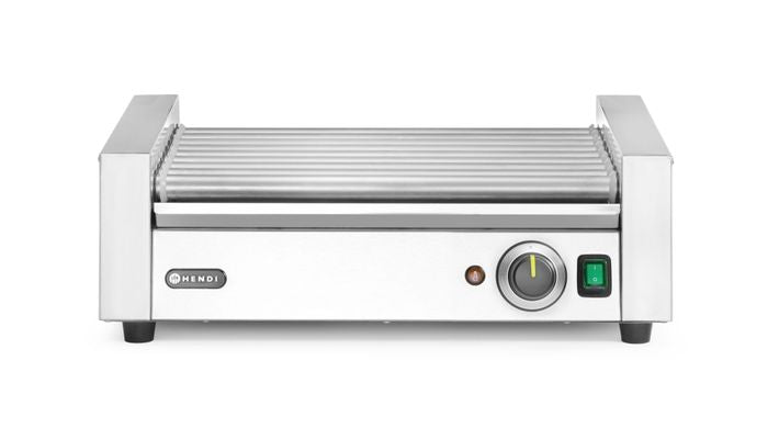 Worstenroller grill, 1 zone, HENDI, Zilver, 230V/790W, 566x450x(H)192mm, Rechthoekig — 268810