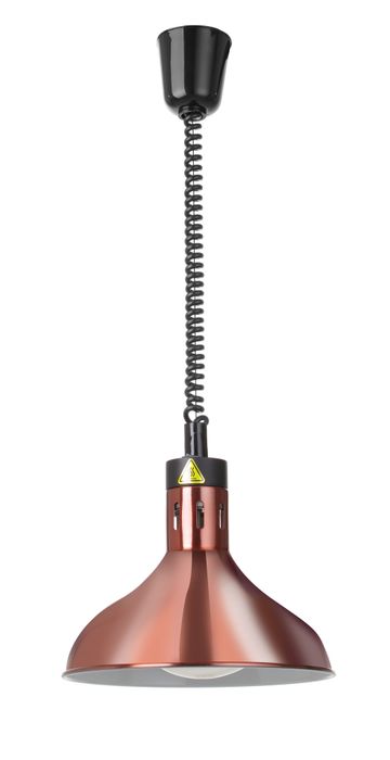 Lampe chauffante réglable, forme cloche, HENDI, Cuivre, 230V/250W, ⌀295x(H)207mm — 273685