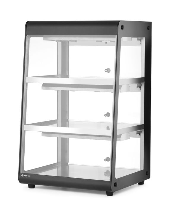 Opzet warmhoudvitrine, HENDI, Zwart, 230V/500W, 472x447x(H)775mm — 273760
