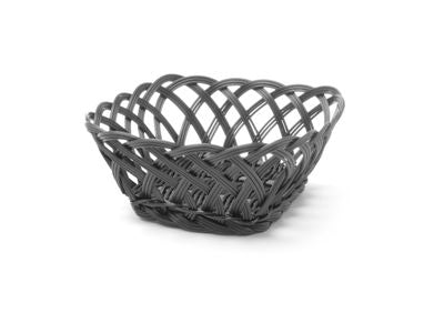 Geweven manden, HENDI, vierkant, Zwart, 190x190x(H)80mm — 426227