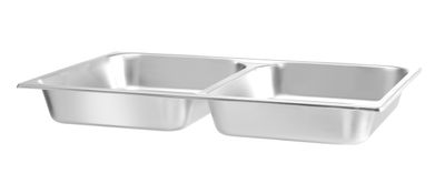 Voedselpan GN 1/1 met 2 compartimenten, HENDI, 7,5L, 530x325x(H)65mm — 470190