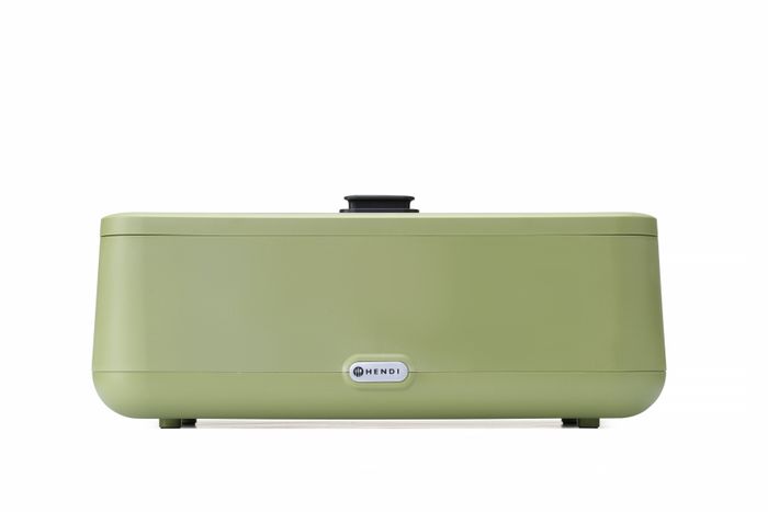 Chafing dish UNIQ, HENDI, designed by Robert Bronwasser, GN 1/1, Groen, 230V/700W, 607x402x(H)245mm — 470435