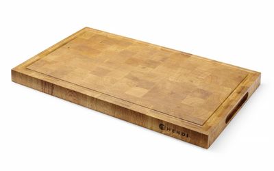Eikenhouten serveerplank, eindnerf, HENDI, 325x265x(H)30mm — 505458