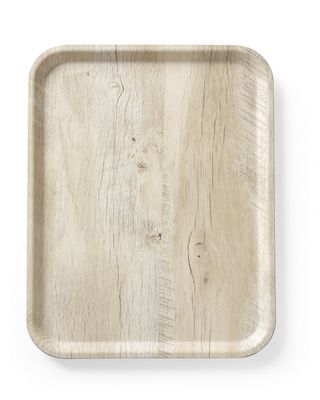 Dienblad van melamine met hout bedrukking, AmerBox, Hout licht, 330x430mm — 508862