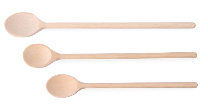 Houten lepel - set van 3, verschillende maten, HENDI, 3 st., (L)475mm — 525005