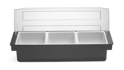 Ingrediëntenhouder - 5 containers, BarUp, Zwart, 480x150x(H)100mm — 552018