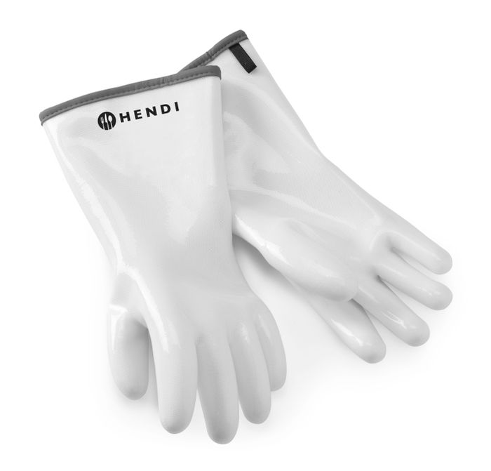 Handschoenen met siliconencoating, HENDI, Wit, 2 st., (L)330mm — 556573
