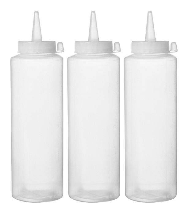 Dispenser flacon sets - 3 st., HENDI, 0,35L, Transparant, 3 st., ⌀55x(H)205mm — 557853