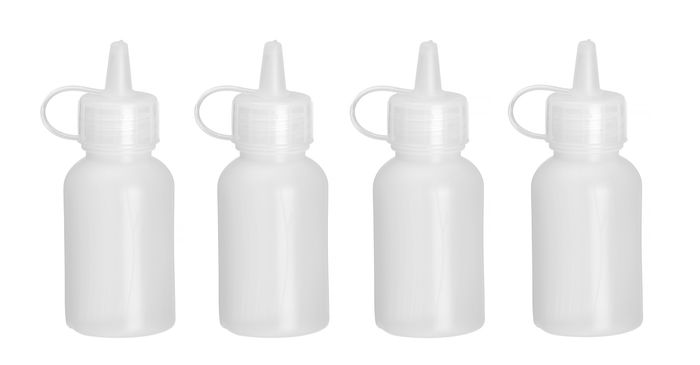 Mini saus dispenser - set van 4 stuks., HENDI, 0,03L, Transparant, ⌀30x(H)85mm — 557891