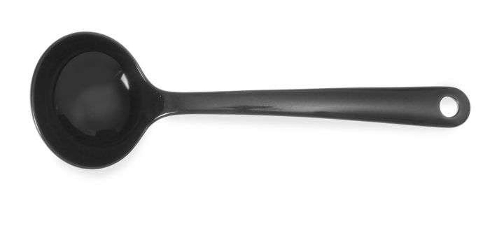 Sauslepel, HENDI, 0,07L, Zwart, 235x75mm — 563557