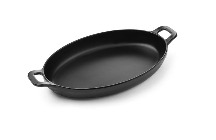Mini ovale pan Little Chef, HENDI, Little Chef, Zwart, 263x140x(H)37mm — 564554