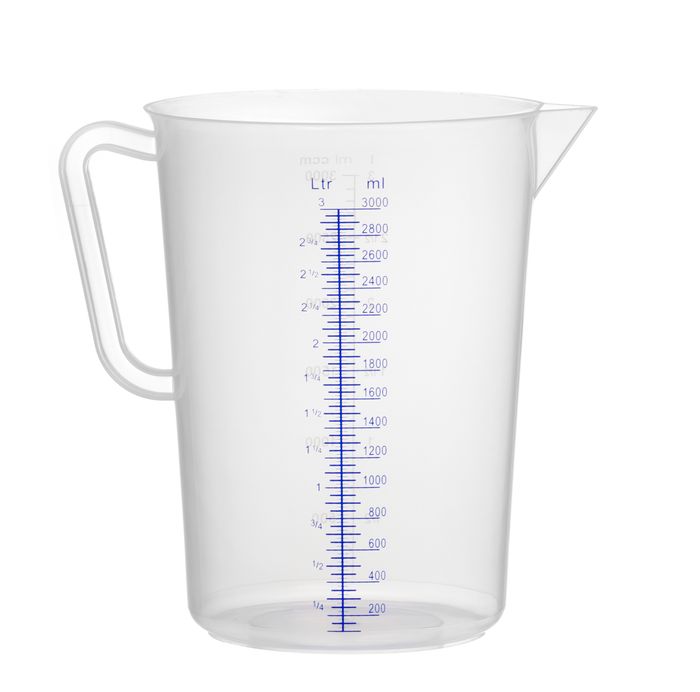 Maatbeker polypropyleen, HENDI, Kitchen Line, 3L, ⌀160x(H)240mm — 567401