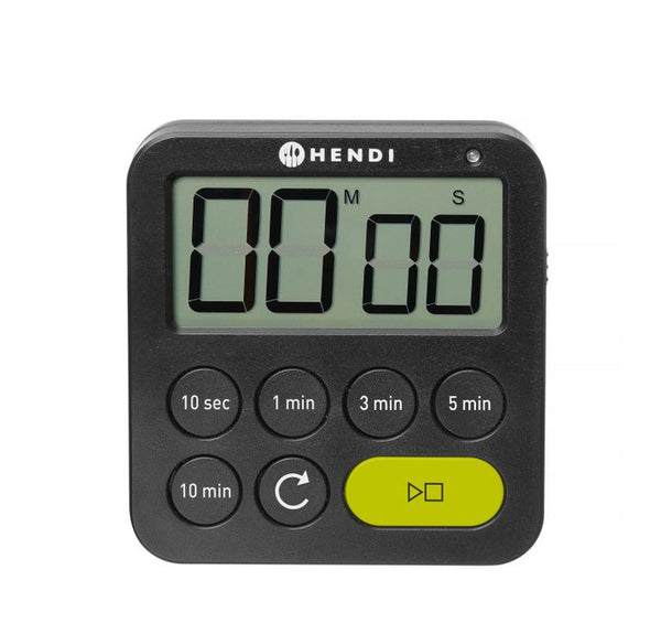 Timer, HENDI, Zwart, 82x20x(H)88mm — 582039