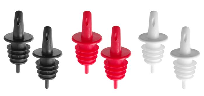 Doorschenkers, BarUp, 2 zwart, 2 wit, 2 rood, Rood, 6 st — 599440