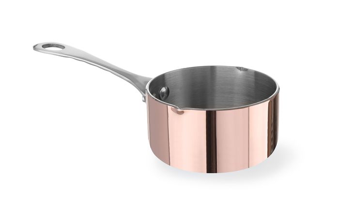Steelpannetjes met schenktuit, HENDI, 0,16L, ⌀75x(H)40mm — 607022