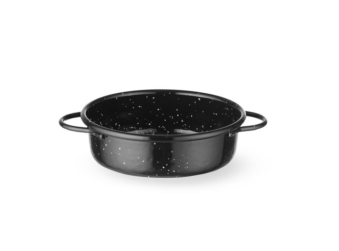 Braadpan, geëmailleerd, HENDI, Zwart, ⌀120x(H)40mm, Rond — 622520