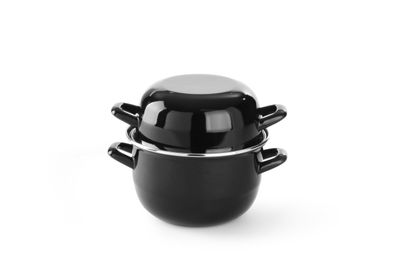 Mosselpan geëmailleerd - met deksel, HENDI, 2L, ⌀200x(H)180mm — 625002