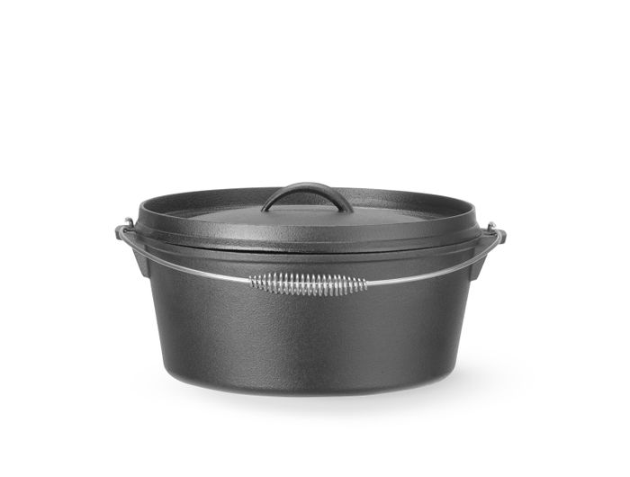 Gietijzeren pan, HENDI, 7,2L, Zwart, ⌀310x(H)130mm, Rond — 629376