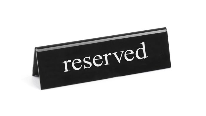 Tafelstandaard gereserveerd, HENDI, reserved, 130x30x(H)38mm — 663462
