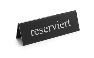 Chevalet de table réservé, HENDI, reserviert, 130x30x(H)38mm — 663479