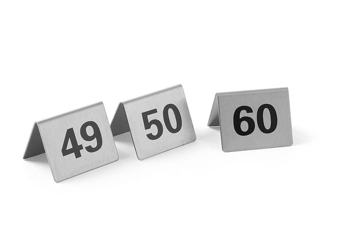 Tafelstandaard nummers, HENDI, Nummers 49-60, 50x35x(H)40mm — 663882
