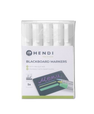 Krijtstiften 6 mm, HENDI, 5 witte stiften — 664209