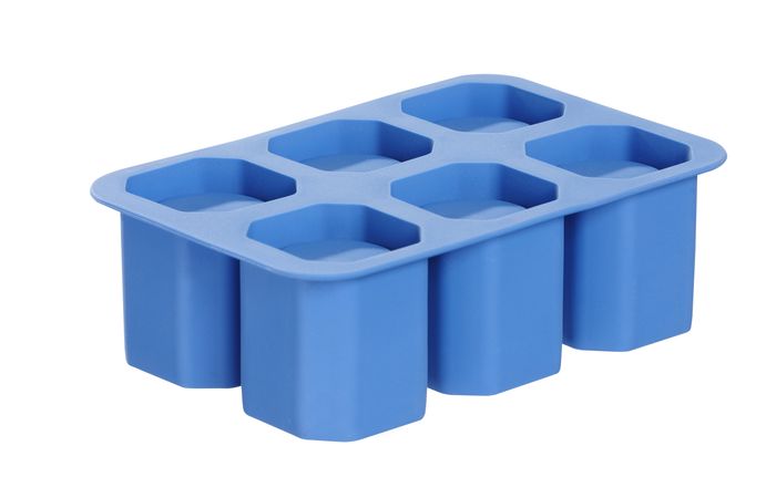 Moule à glaçons verre à shot, BarUp, Bleu, 125x190x(H)60mm — 679050