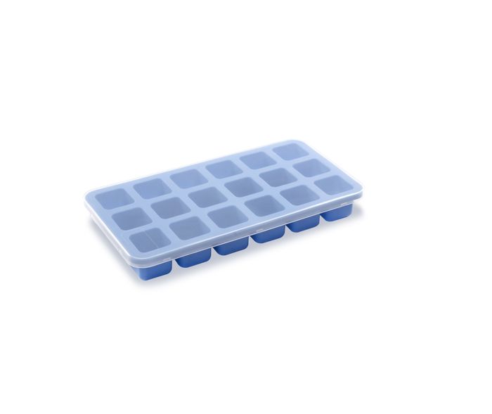 IJsblokjesvorm met deksel, BarUp, Blauw, 217x114x(H)30mm — 679074