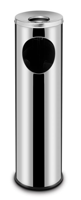 Poubelle avec cendrier, HENDI, 15L, ⌀200x(H)700mm — 691380
