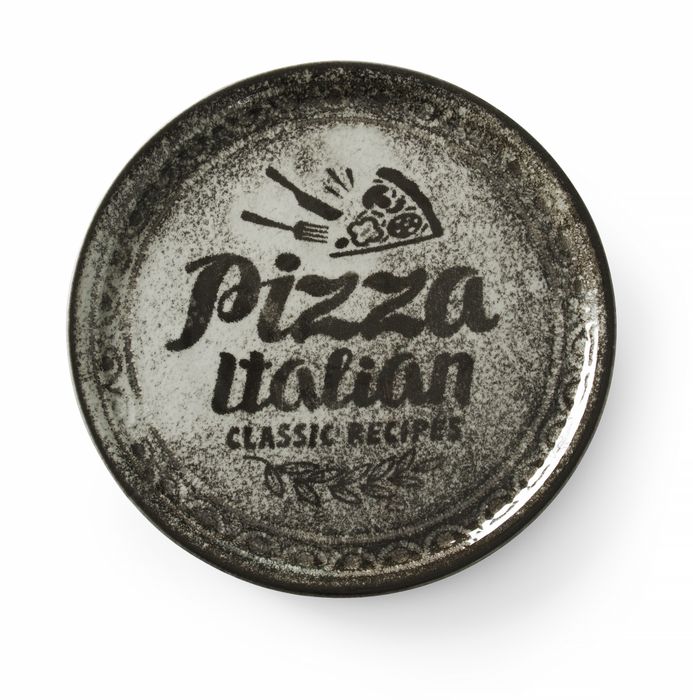 Assiette à pizza Recipe Collection Noir, HENDI, Noir, ⌀330mm — 778937