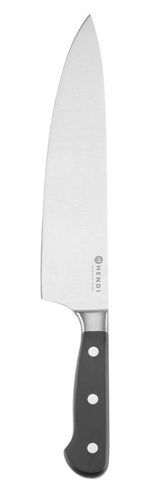 Couteau de chef 250 mm, forgé, HENDI, Profi Line PLUS, Noir, (L)385mm — 783740