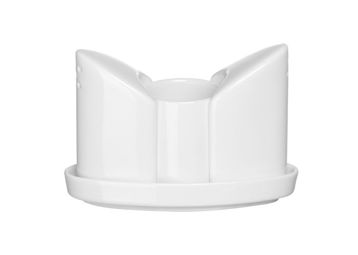 Zout- en peperstel met tandenstokershouder, HENDI, 125x54x(H)90mm — 786420