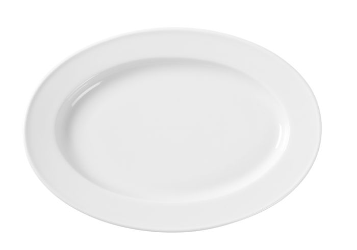 Plat ovale, HENDI, Blanc, 340x240mm — 799444